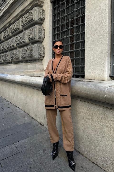 ISABELLE KNIT LUX LOUNGE SET (CAMEL)