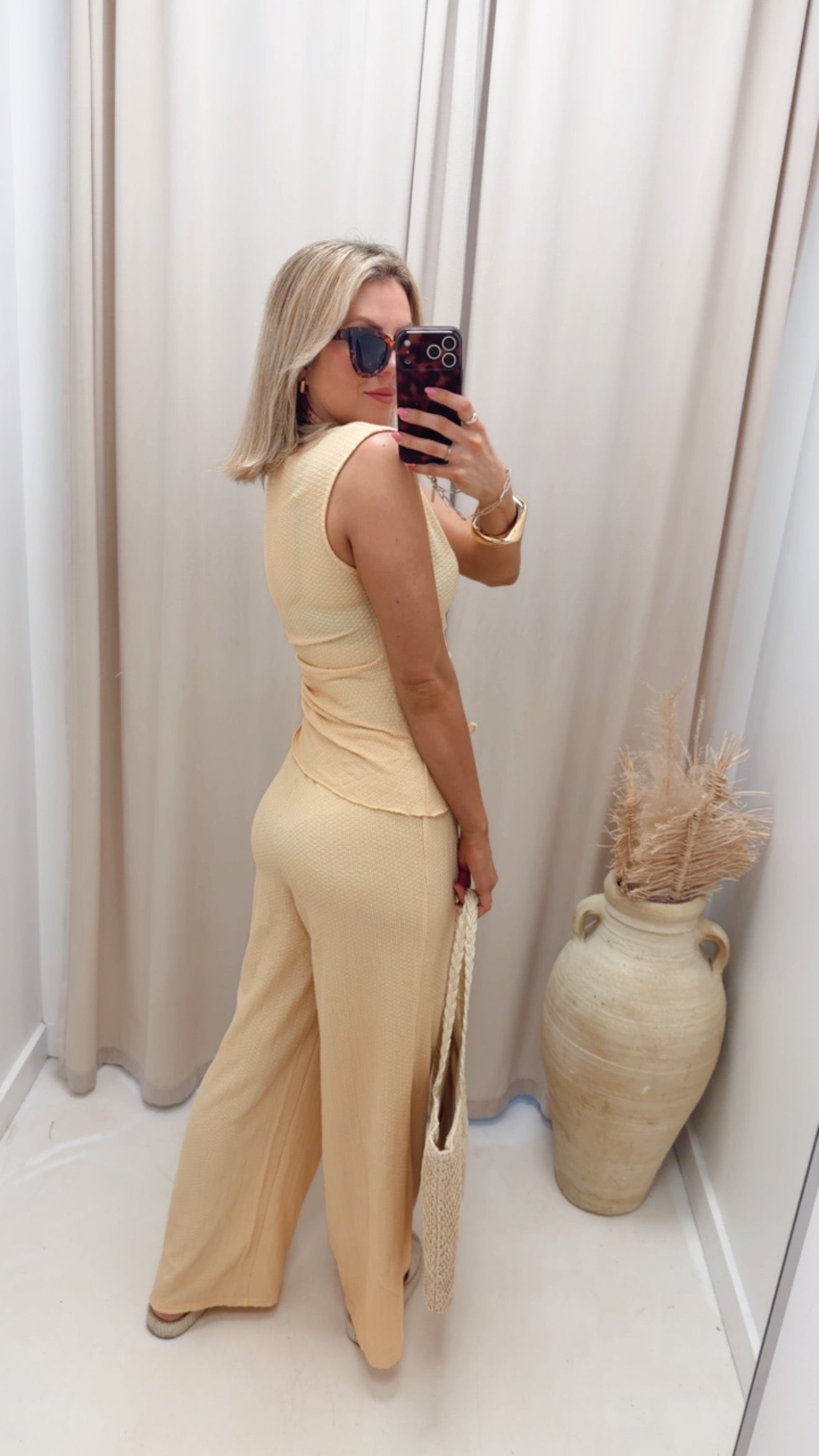 DAISY TWO PIECE PANT SET (BUTTER YELLOW)