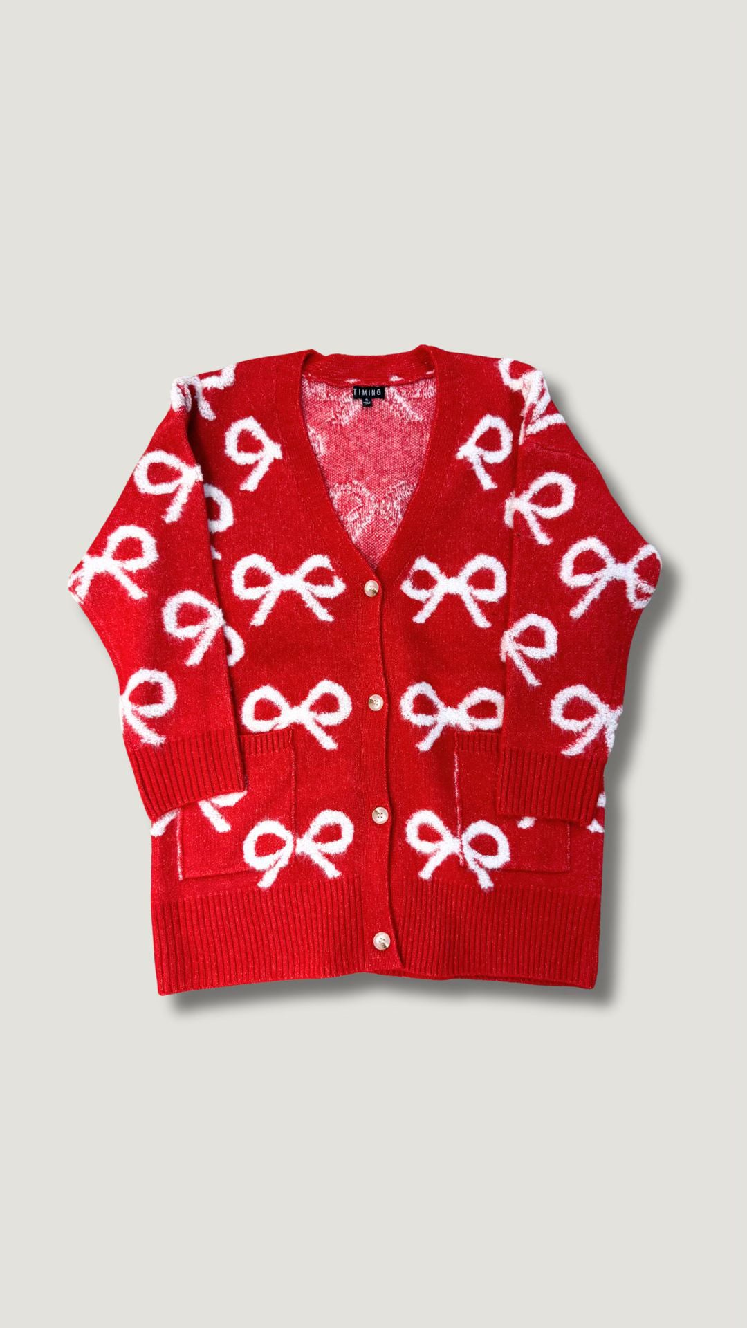 SYDNI OVERSIZED BOW CARDIGAN