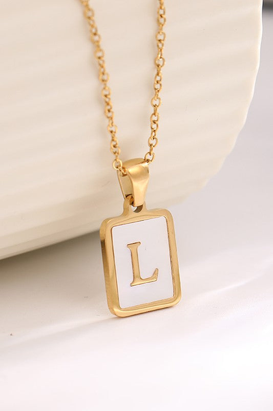 NEW INITIAL MOTHER OF PEARL NECKLACE | BEST SELLER