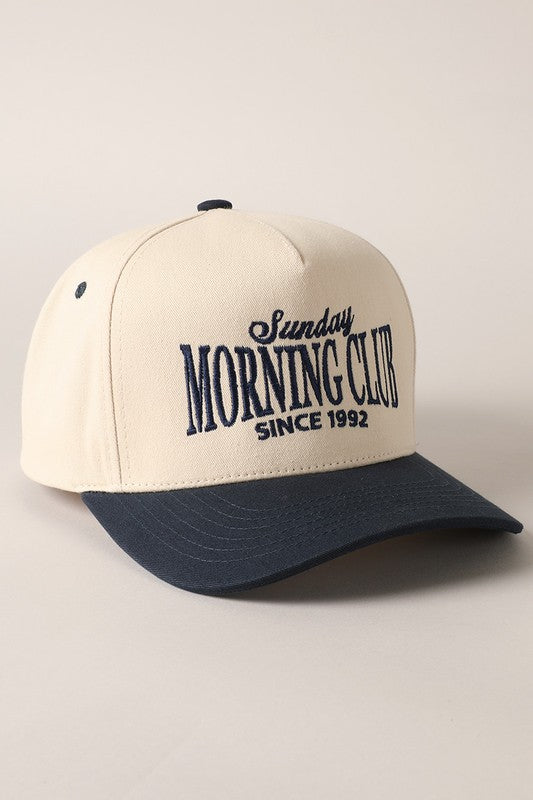SUNDAY MORNING BASEBALL HAT | BEST SELLER | (NAVY)