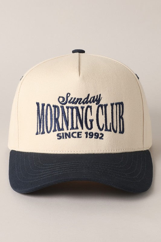 SUNDAY MORNING BASEBALL HAT | BEST SELLER | (NAVY)