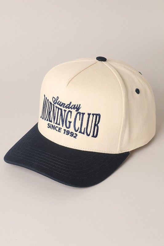 SUNDAY MORNING BASEBALL HAT | BEST SELLER | (NAVY)