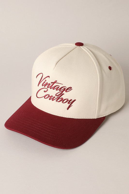 VINTAGE COWBOY HAT | BEST SELLER | (BURGUNDY)