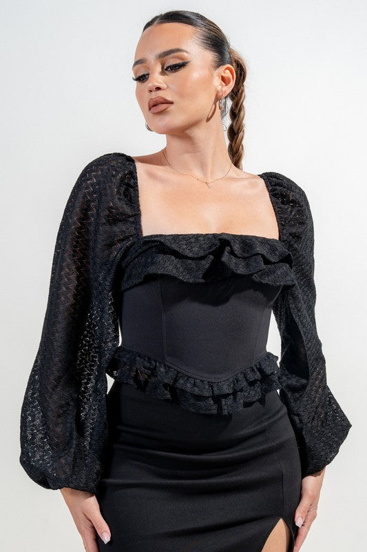 KALI CORSET TOP (BLACK)