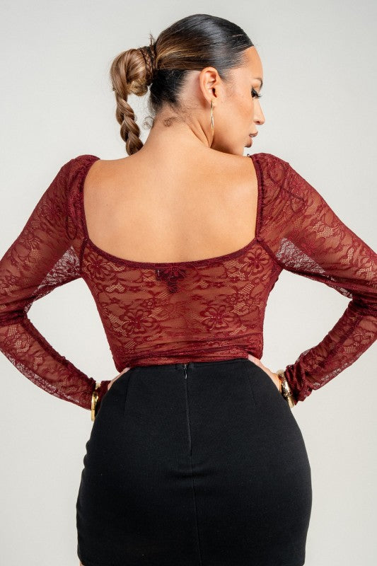 ELISSA BODYSUIT (BURGUNDY)