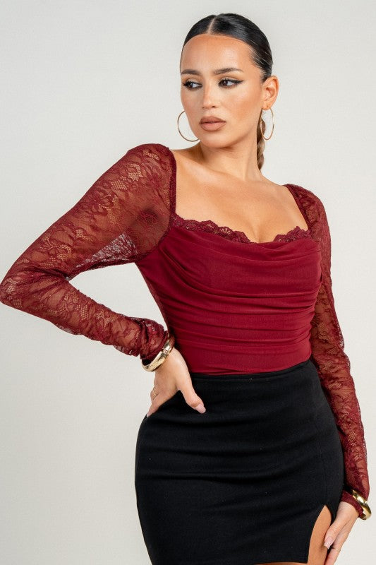 ELISSA BODYSUIT (BURGUNDY)