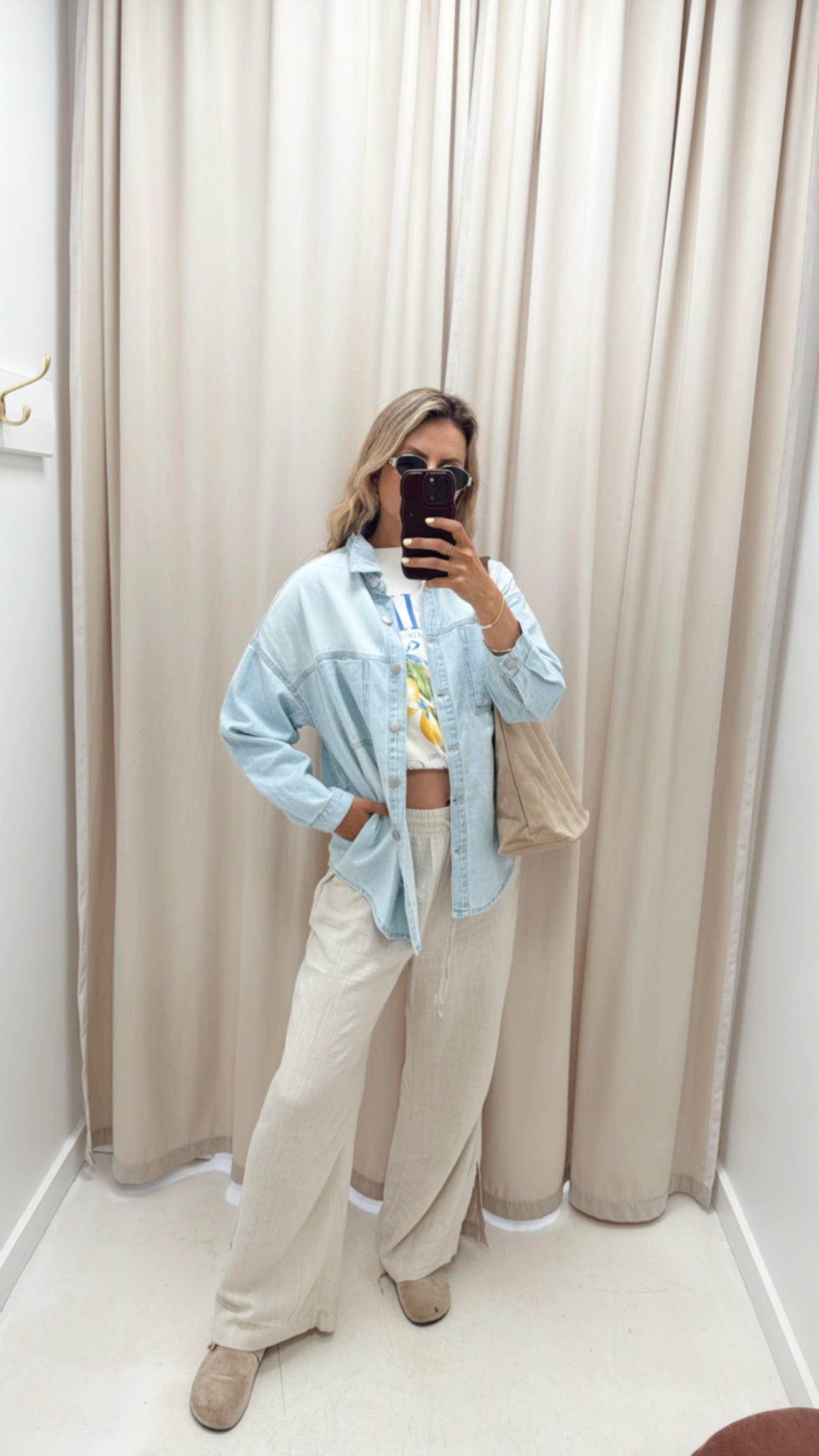 HOLLY DENIM SHACKET (LIGHT WASH)