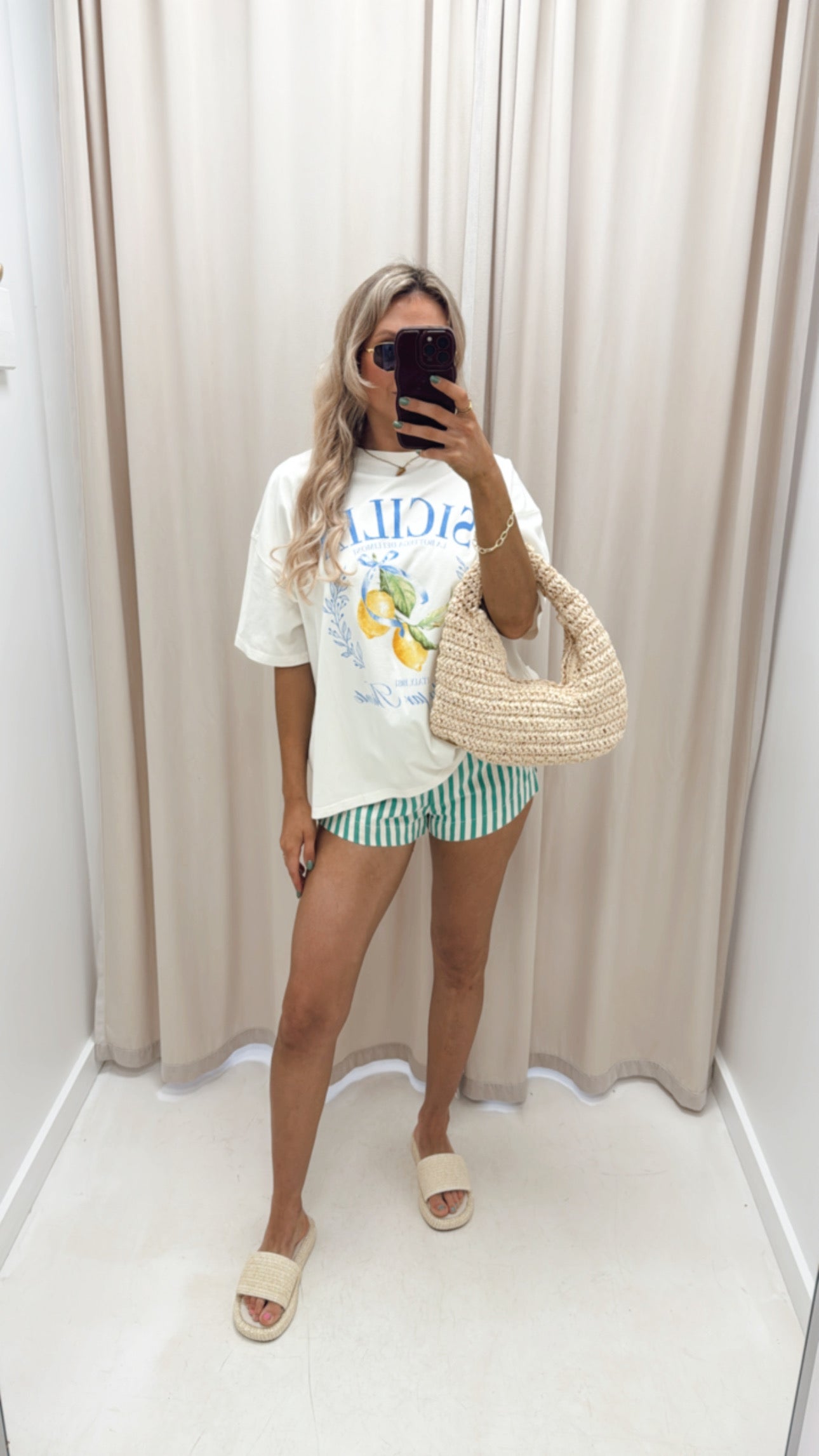 BILLY STRIPED SHORTS (GREEN)