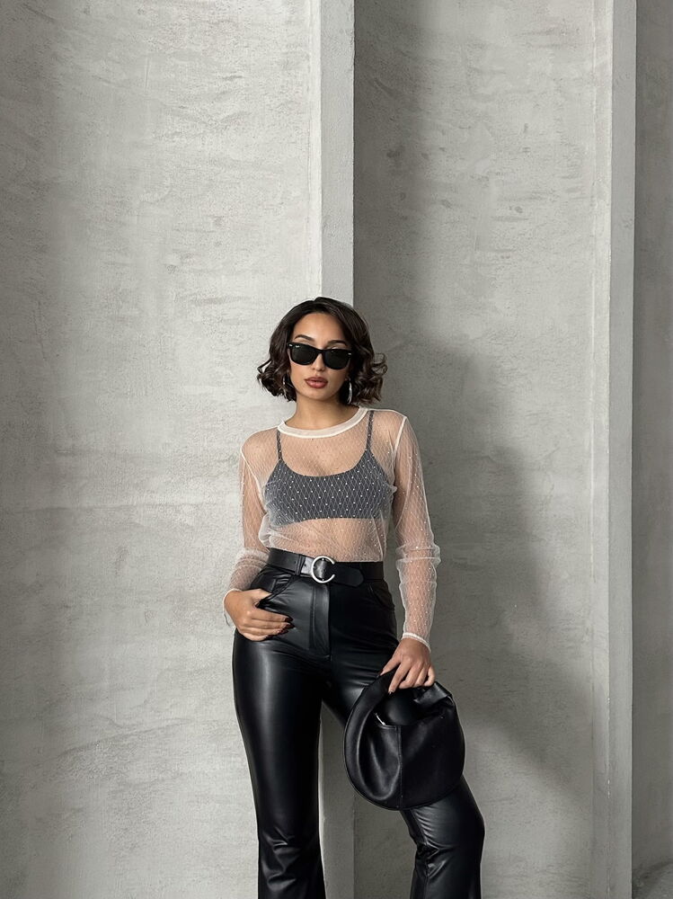 TULLE BLOUSE (STONE)