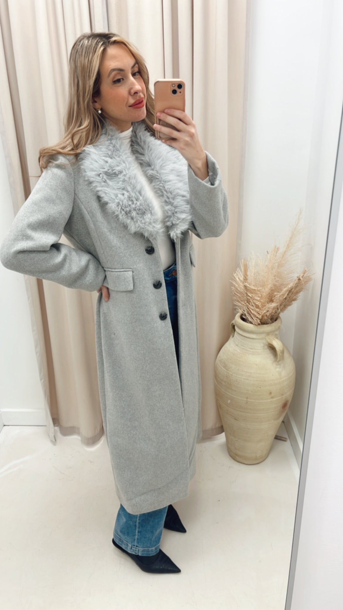 FAUX FUR DRESS COAT | ONLY