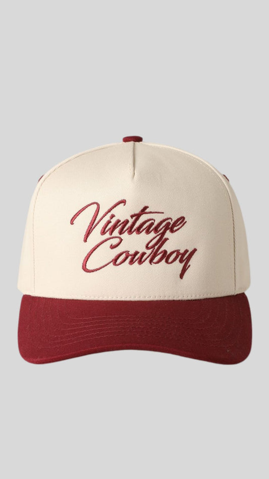 VINTAGE COWBOY HAT | BEST SELLER | (BURGUNDY)