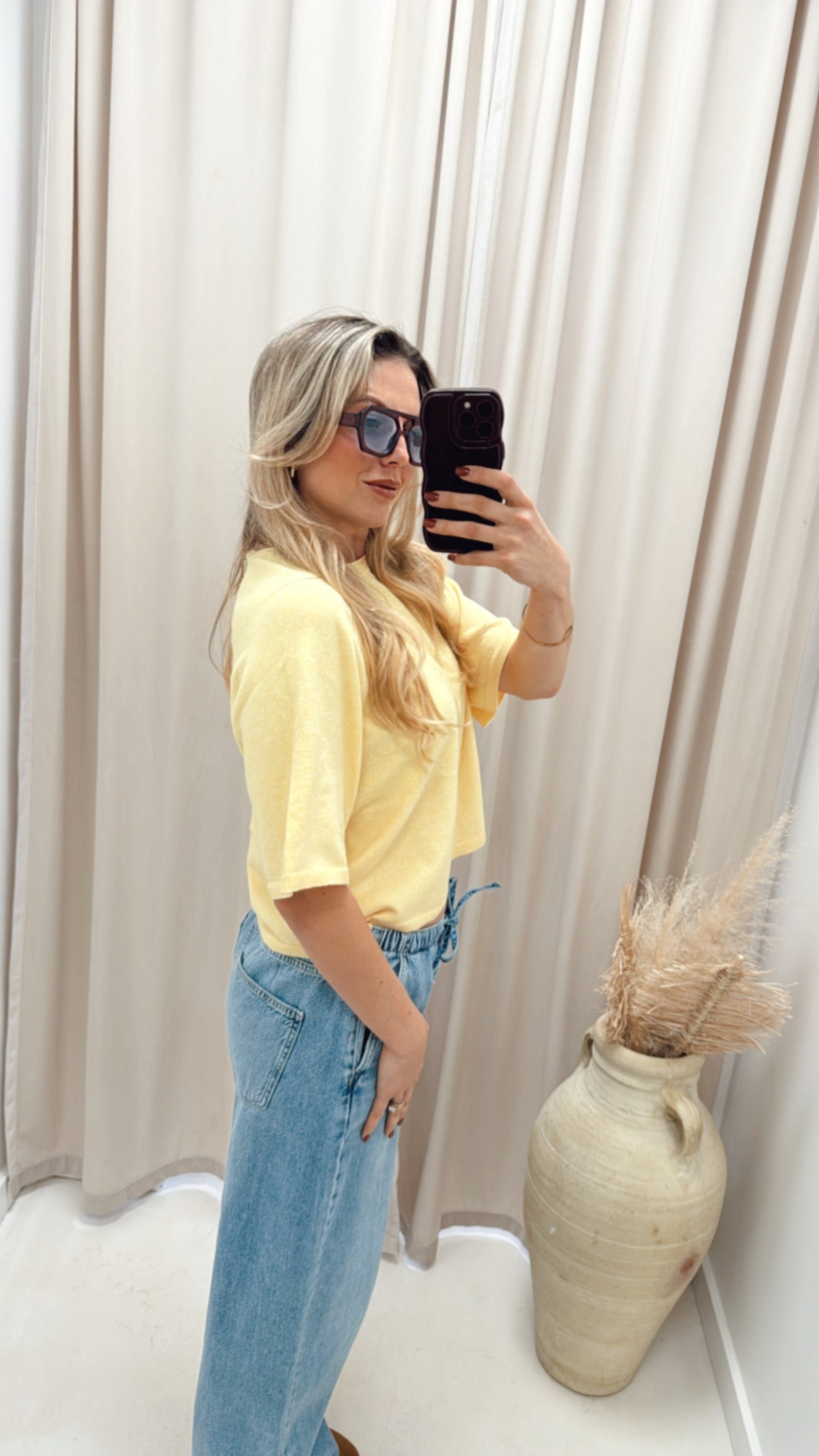 LOYAL KNIT T-SHIRT | ONLY (YELLOW)