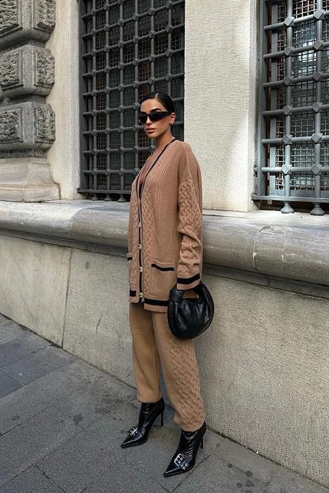 ISABELLE KNIT LUX LOUNGE SET (CAMEL)