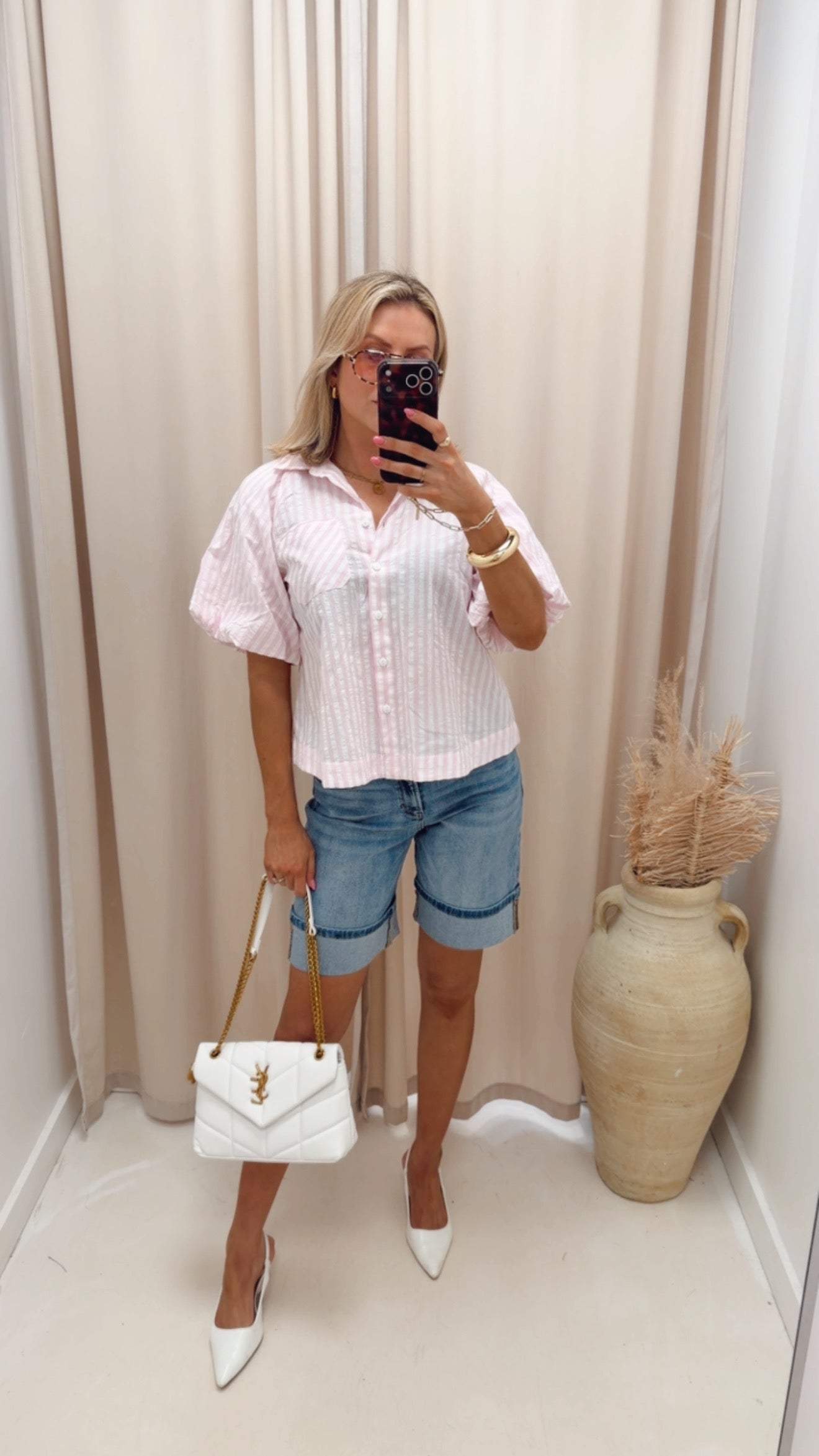 CURVY SIZE HIGH RISE MID LENGTH CUFFED SHORTS