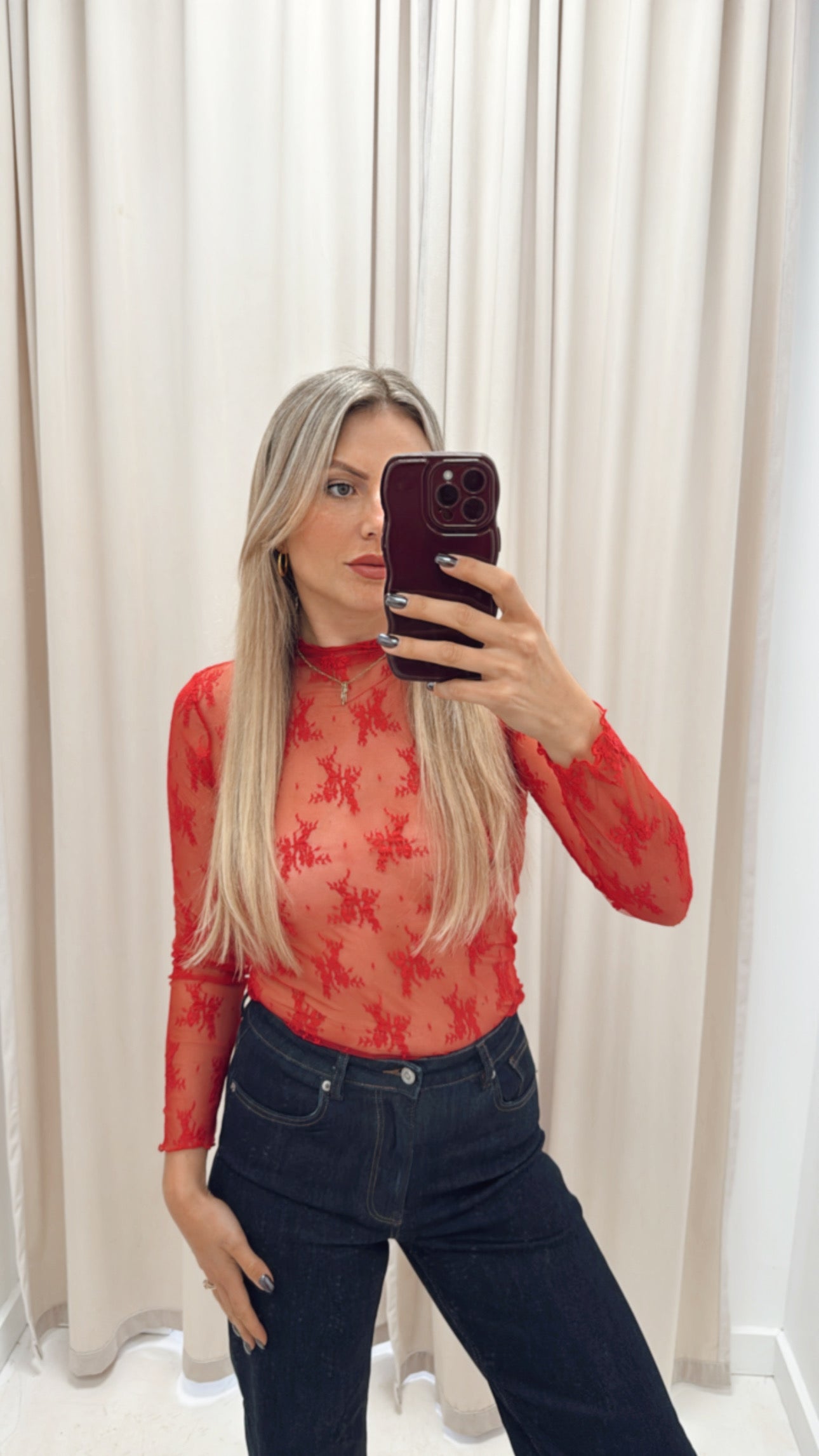 NEW TAMARA LACE TOP | BEST SELLER | (RED)