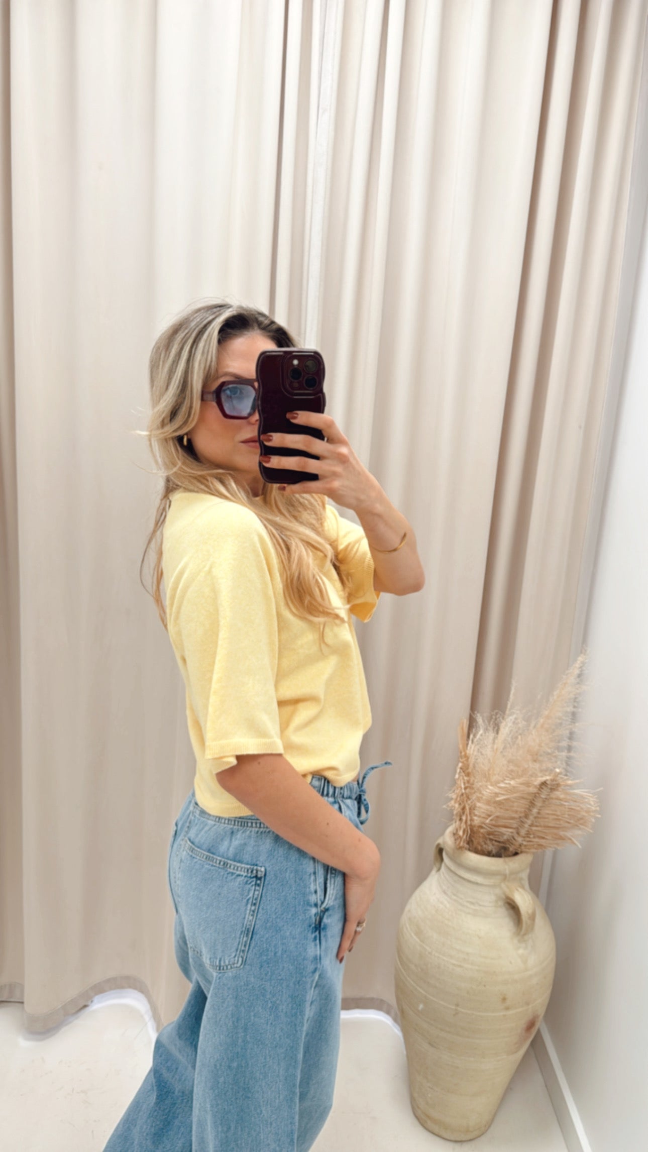 LOYAL KNIT T-SHIRT | ONLY (YELLOW)