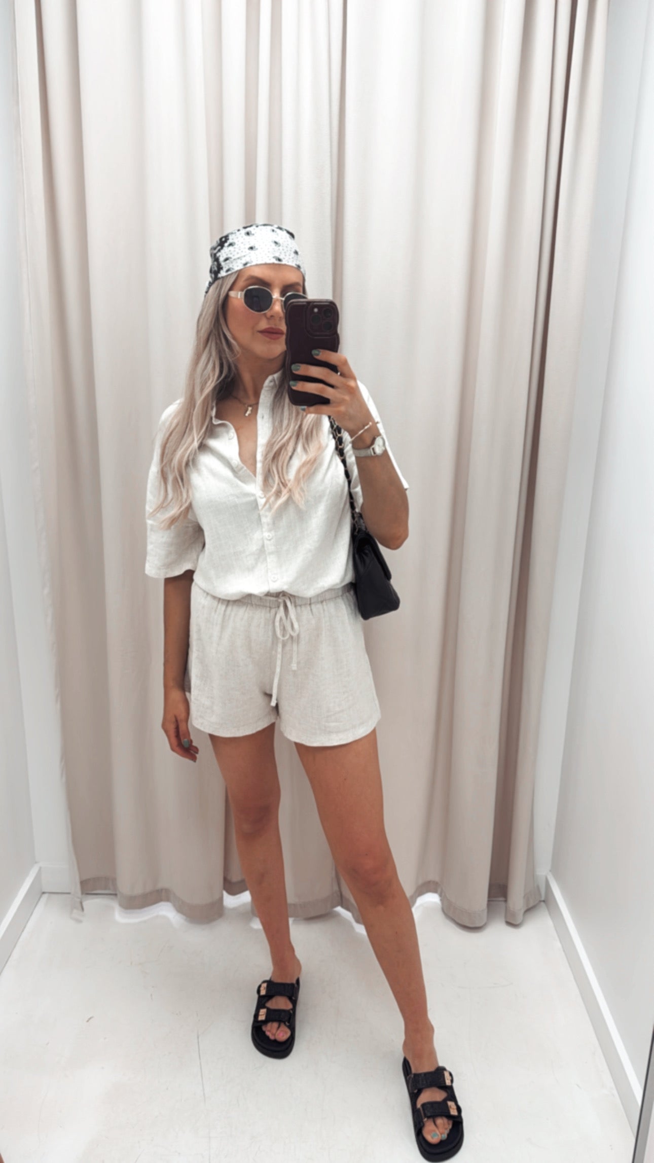 LYDIA TWO PIECE SHORT SET (LINEN)