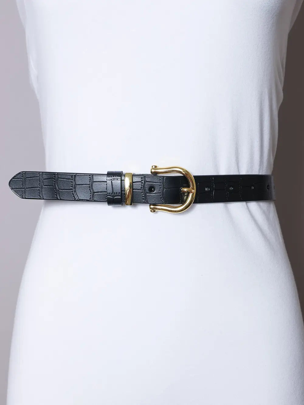 NEW LEATHER BELT (BLACK)