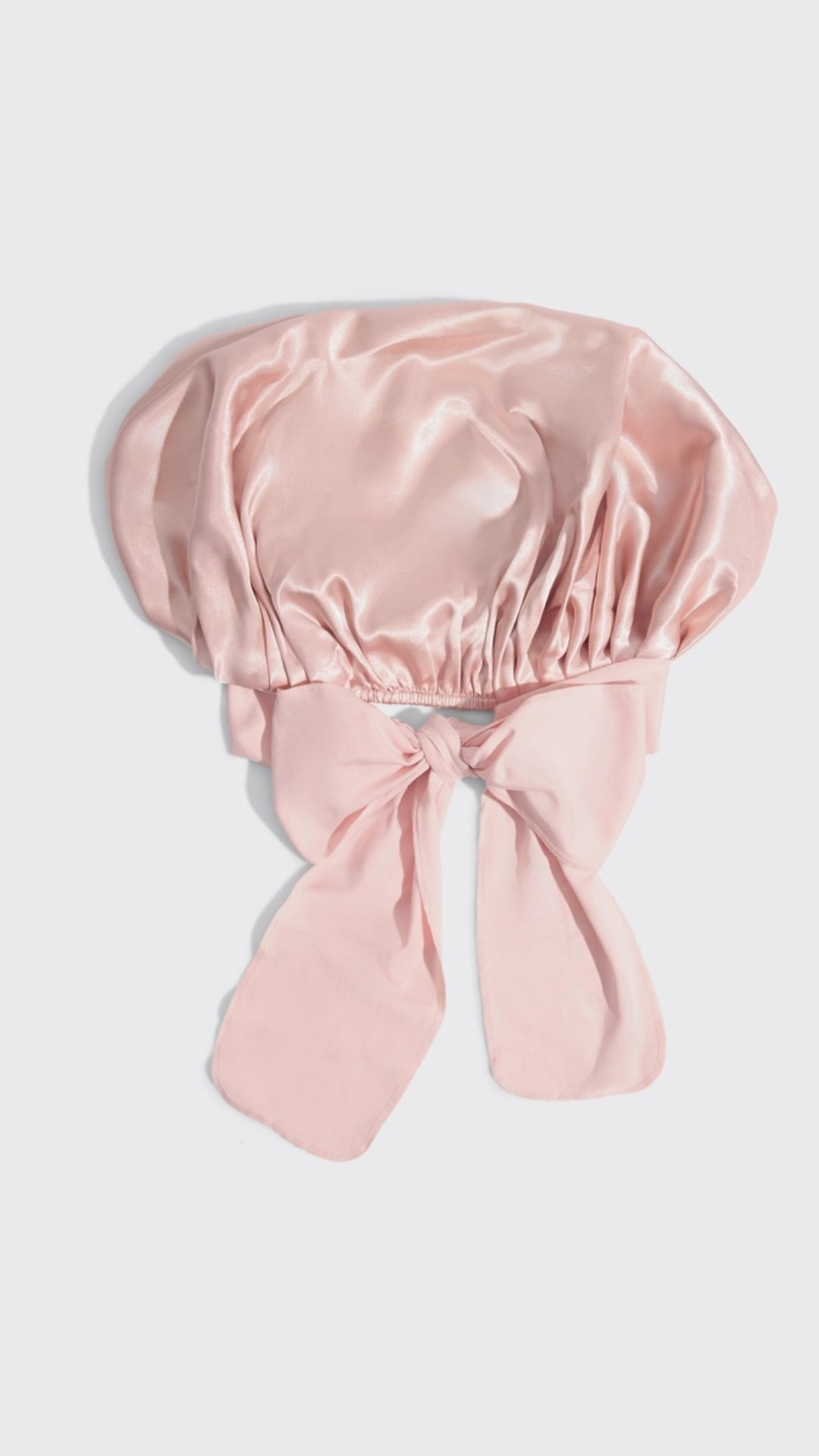 ADJUSTABLE OVERSIZED SATIN BONNET - BLUSH | KITSCH