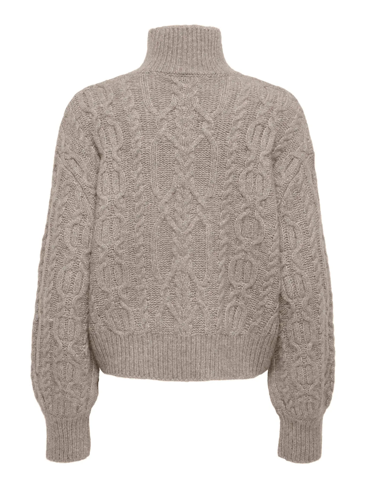 HILDE CABLE KNIT SHORT CABLE (BEIGE)