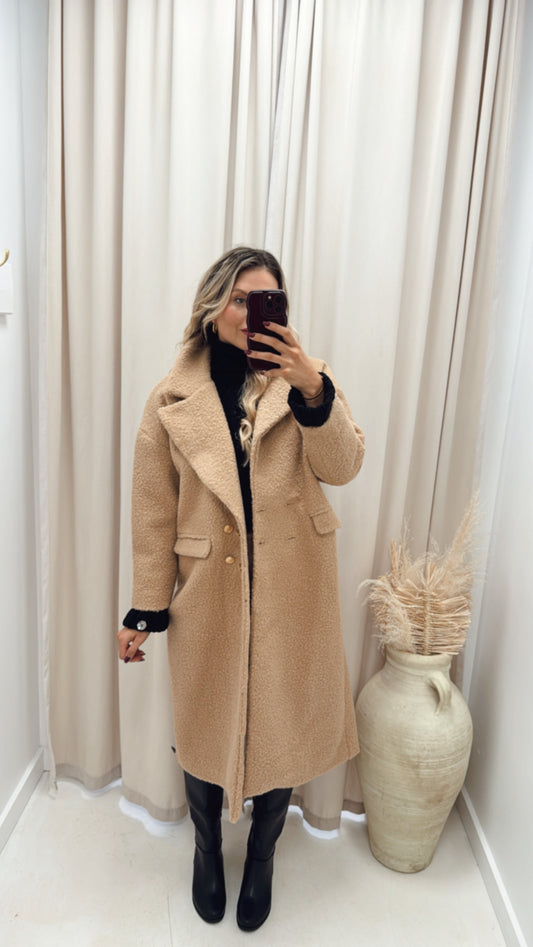 ANASTASIA TEDDY COAT (LATTE')