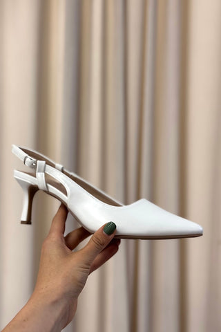 NEW NAOMI KITTEN HEEL (WHITE)