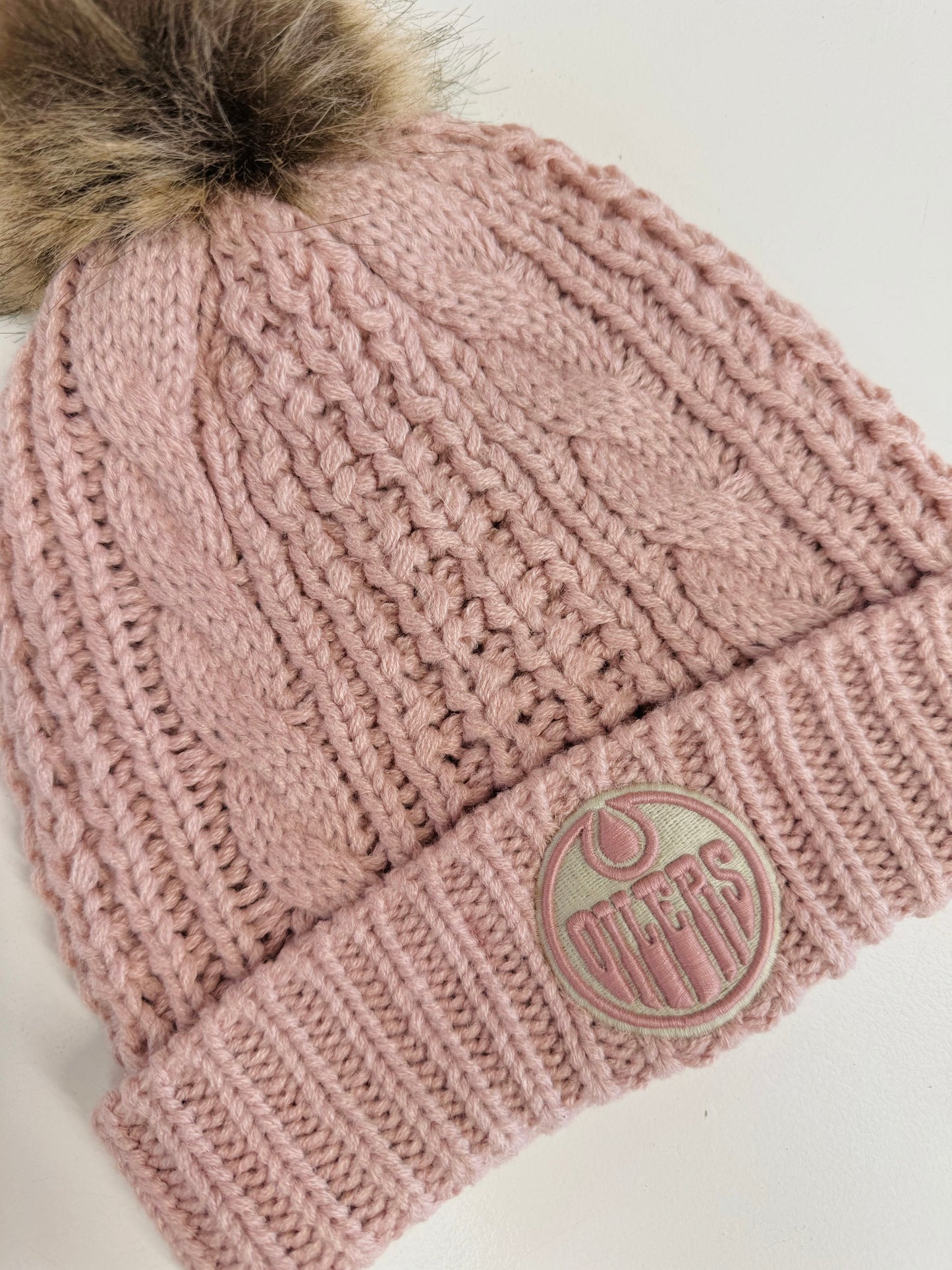 NHL WOMEN'S MEEKO 47 CUFF KNIT TUK EDMONTON OILERS (PINK)