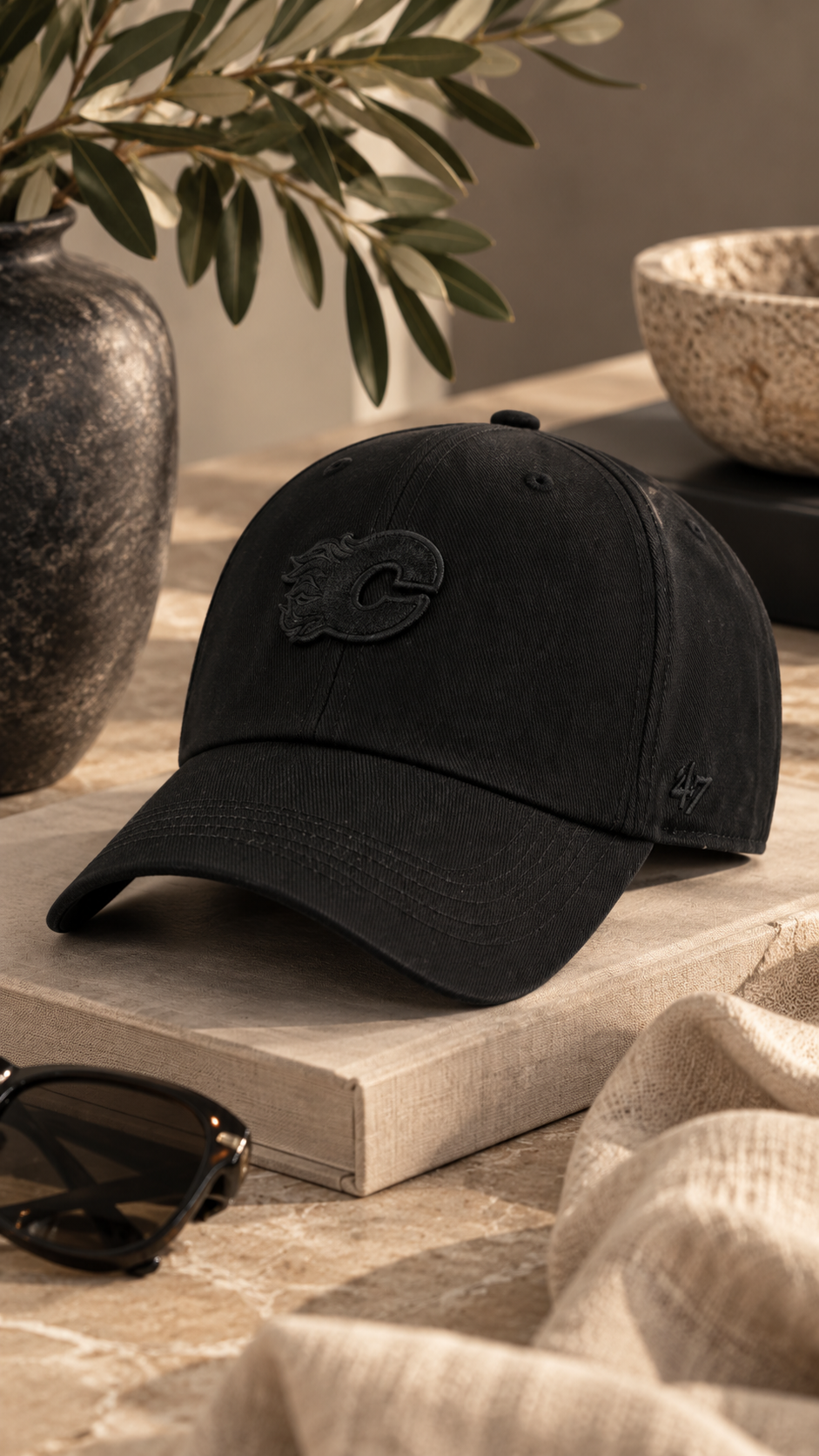 NHL FLAMES CLEAN UP 47 (BLACK on BLACK) | 47