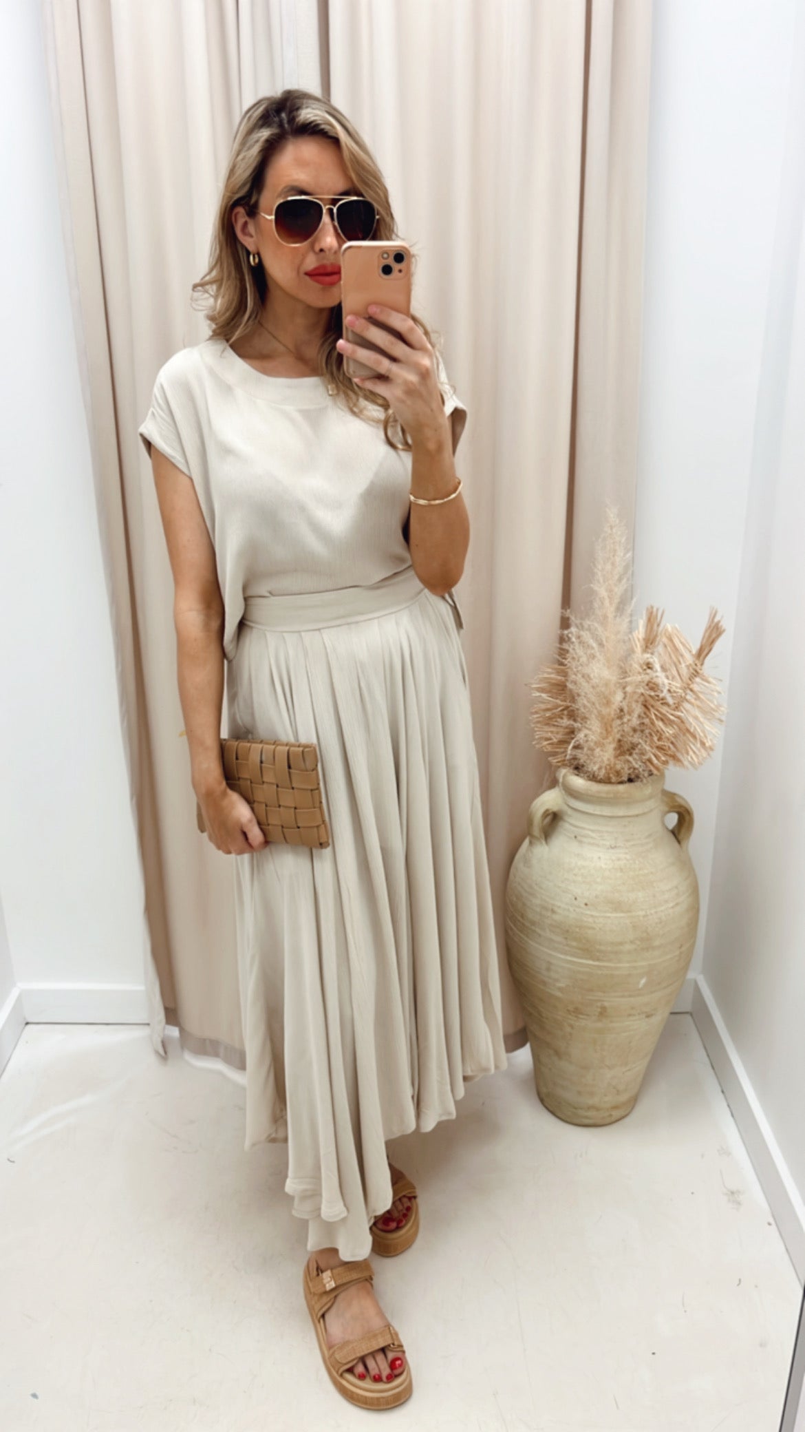 ZOEY TEE CROP AND SKIRT SET (HOT RESTOCK)