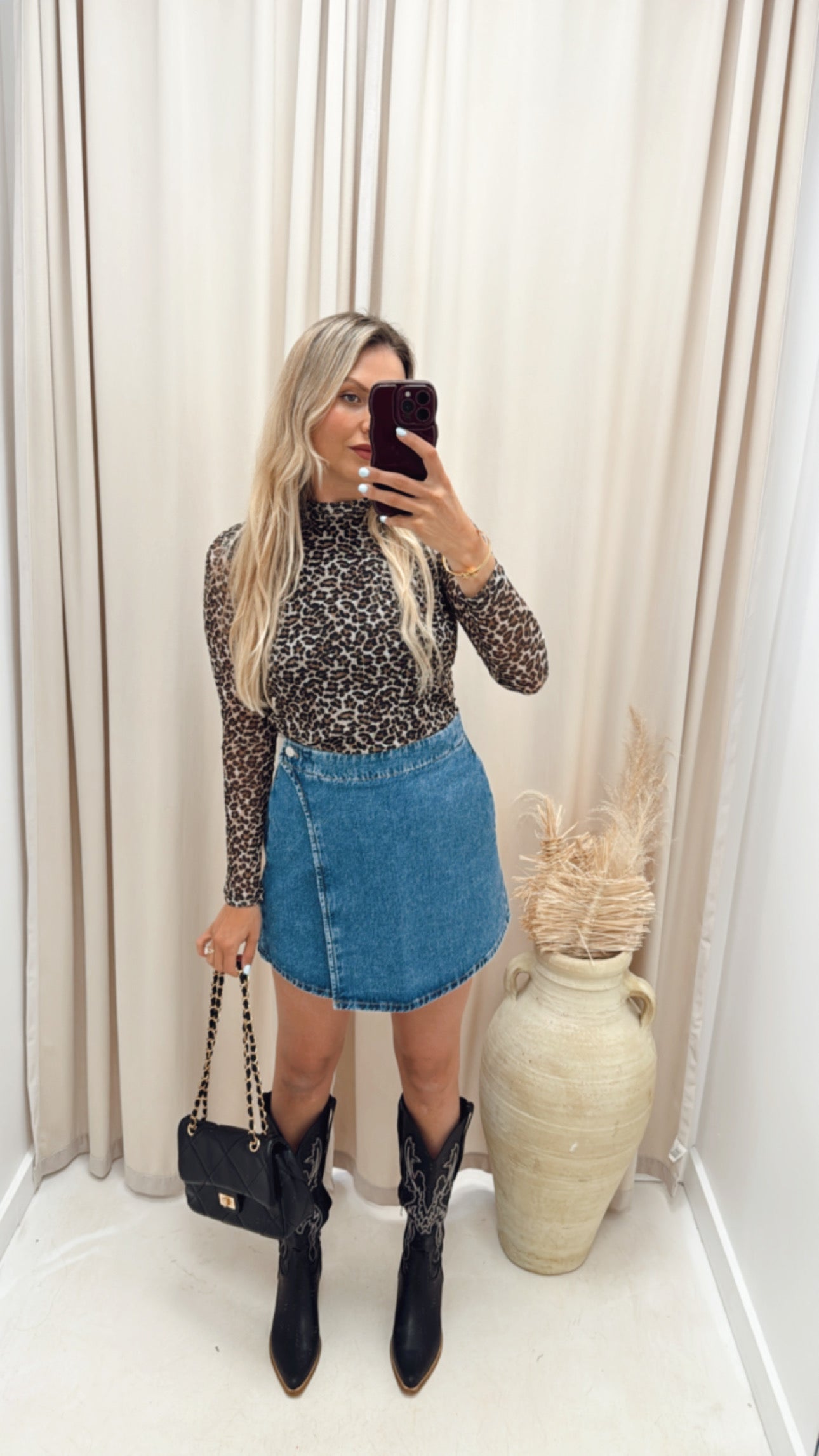 ERICA MESH TOP (ANIMAL PRINT) | ONLY