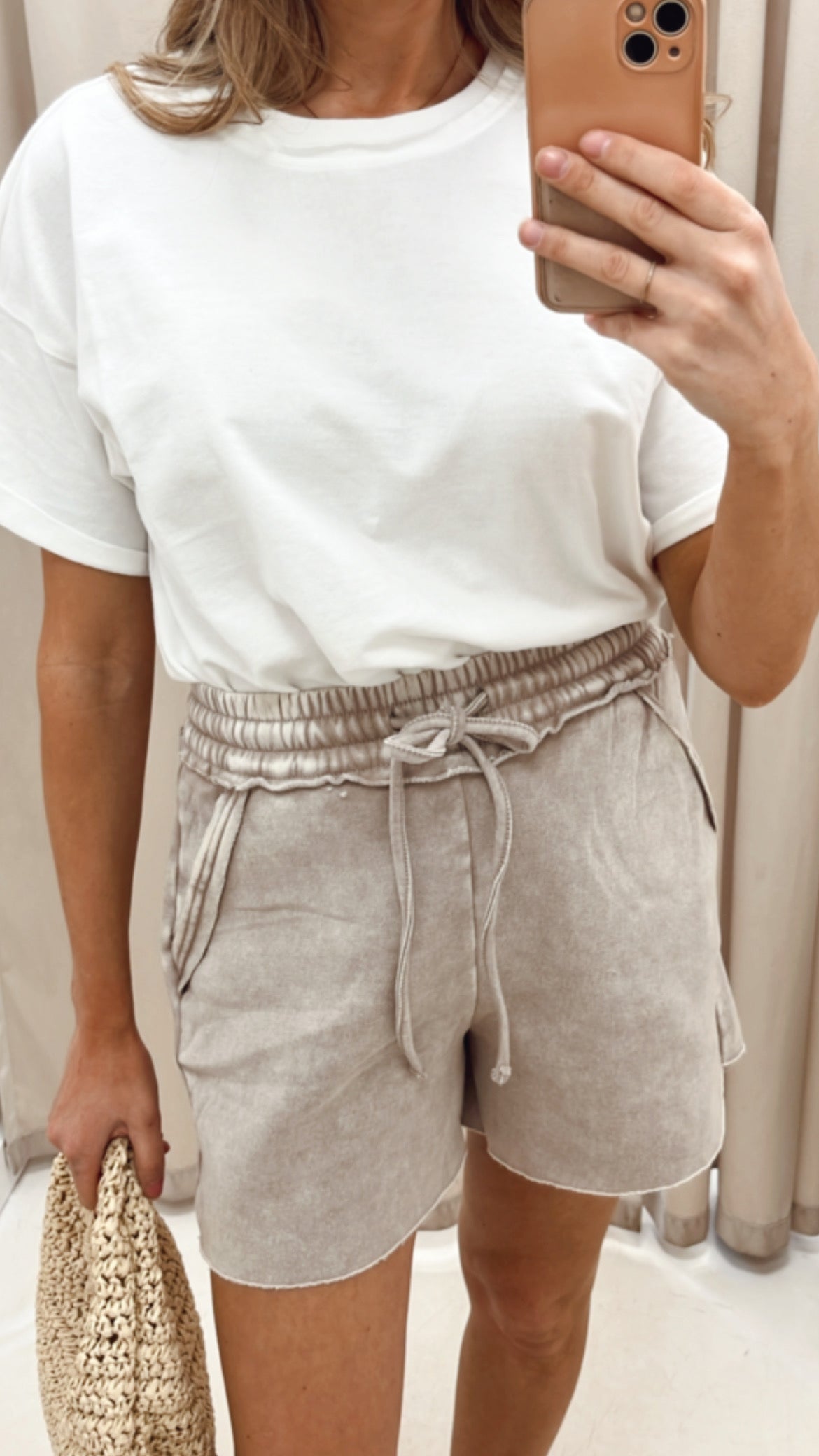 NEW GENINE JOGGER SHORT (ASH MOCHA)