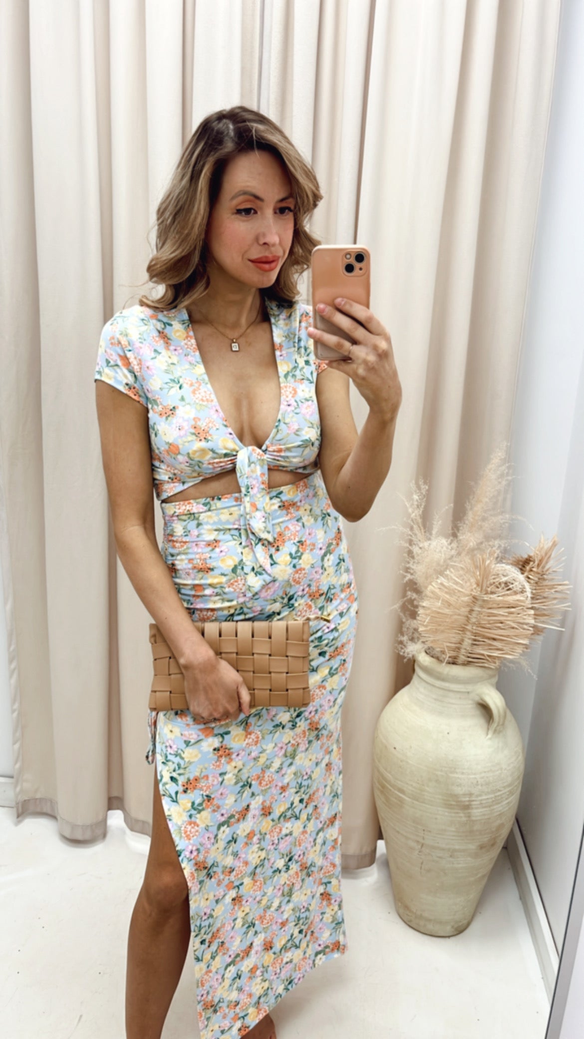 NEW DARLA TWO PIECE SKIRT SET (BLUE FLORAL)