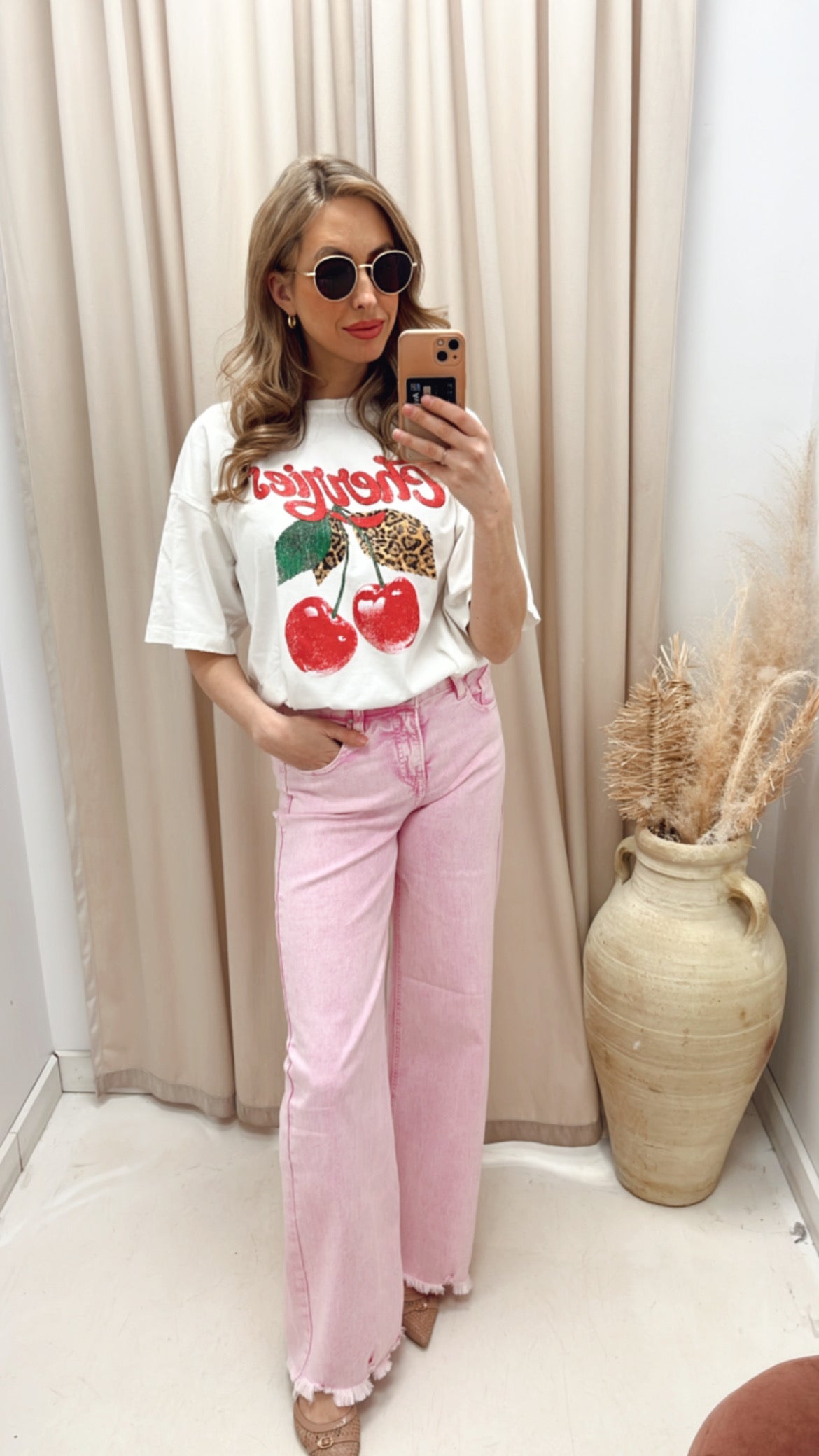 NEW SHERRI WASHED PINK DENIM JEAN (RISEN)