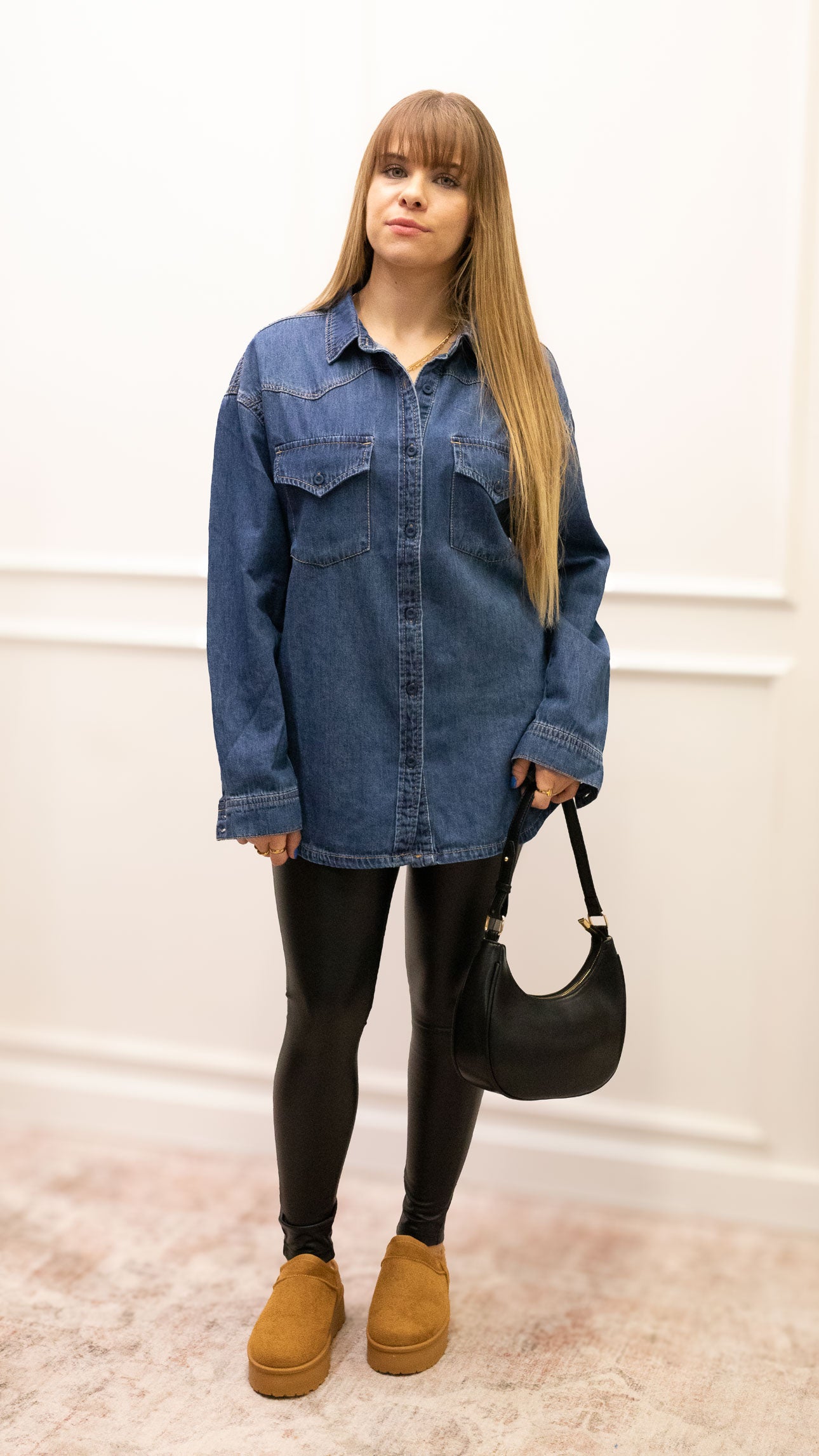 NEW ZOE | FLEECE |SUPER STRETCH LEGGINGS (BLACK) | BEST SELLER