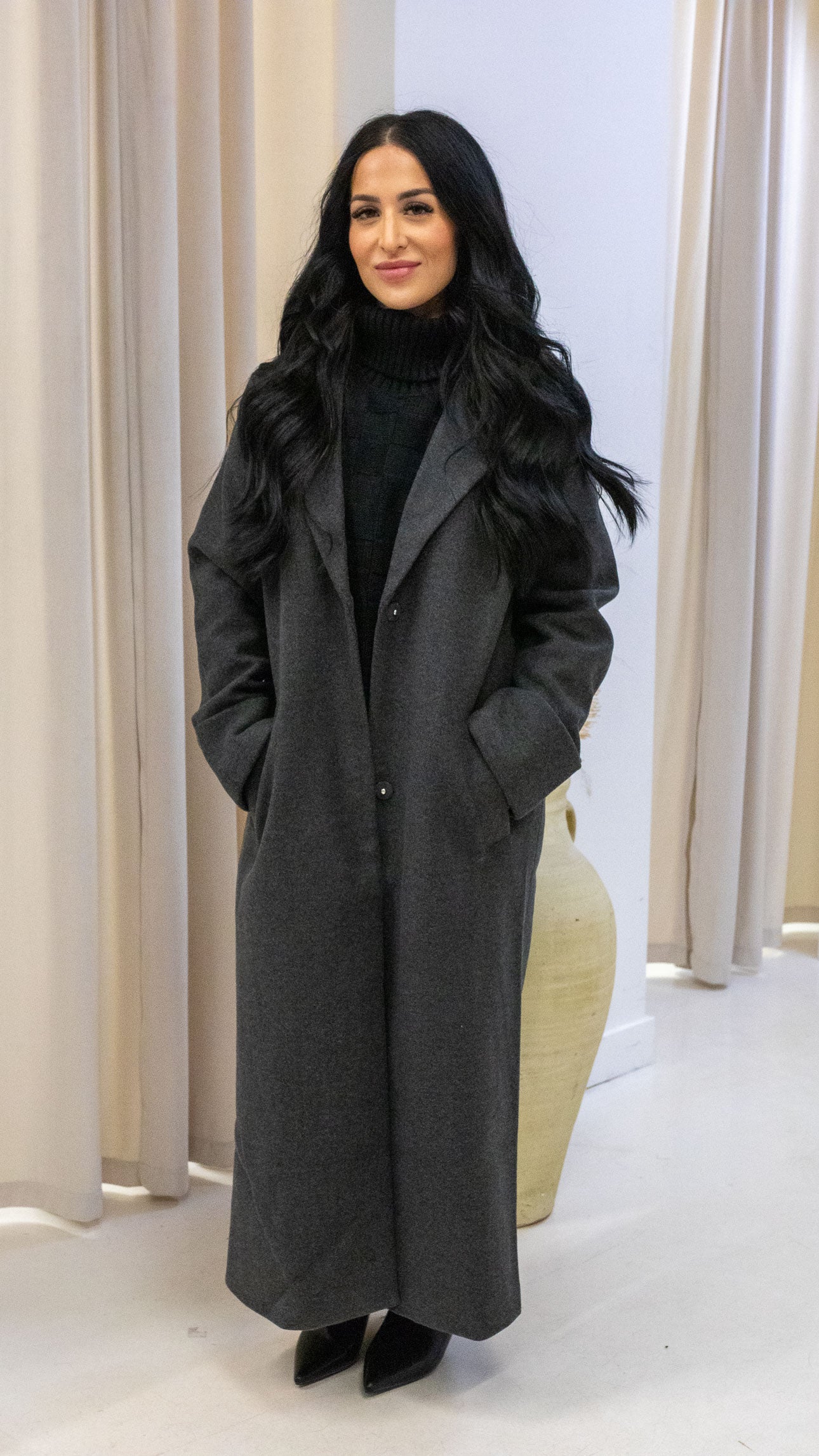 CADDY LONG COAT | ONLY (GREY)