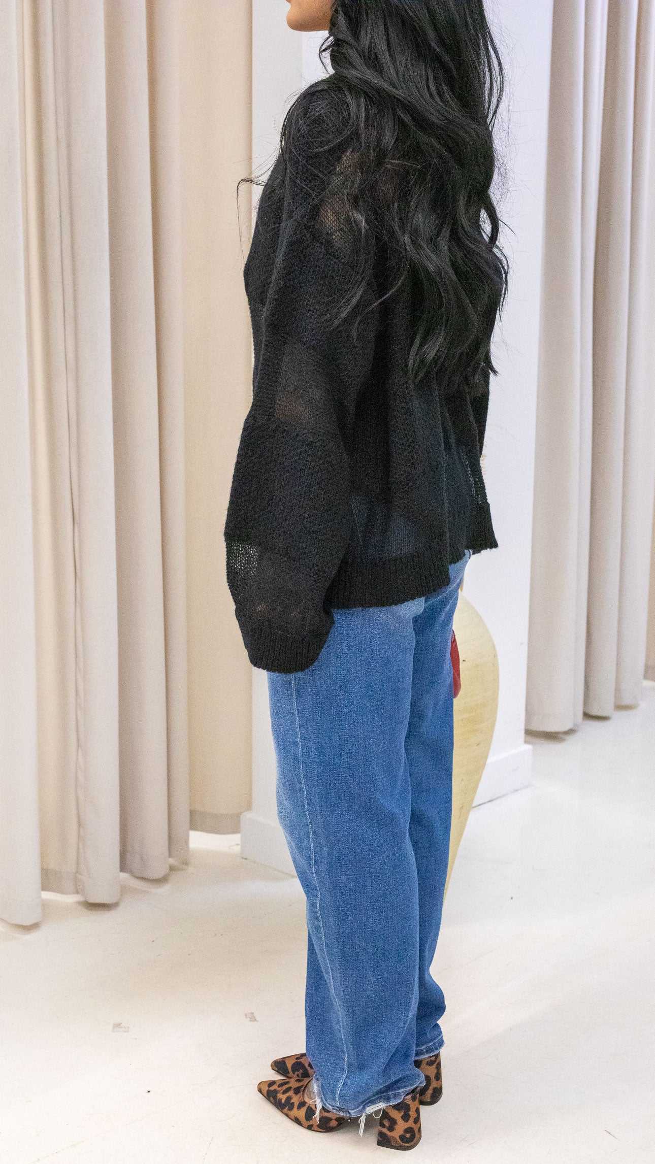 SELVI MESH KNIT SWEATER (ONLY)