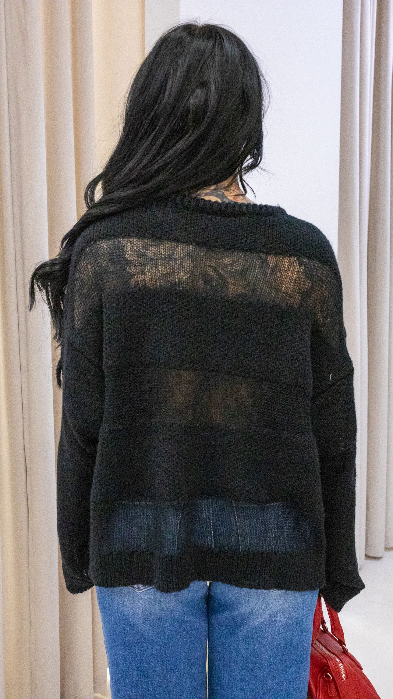 SELVI MESH KNIT SWEATER (ONLY)