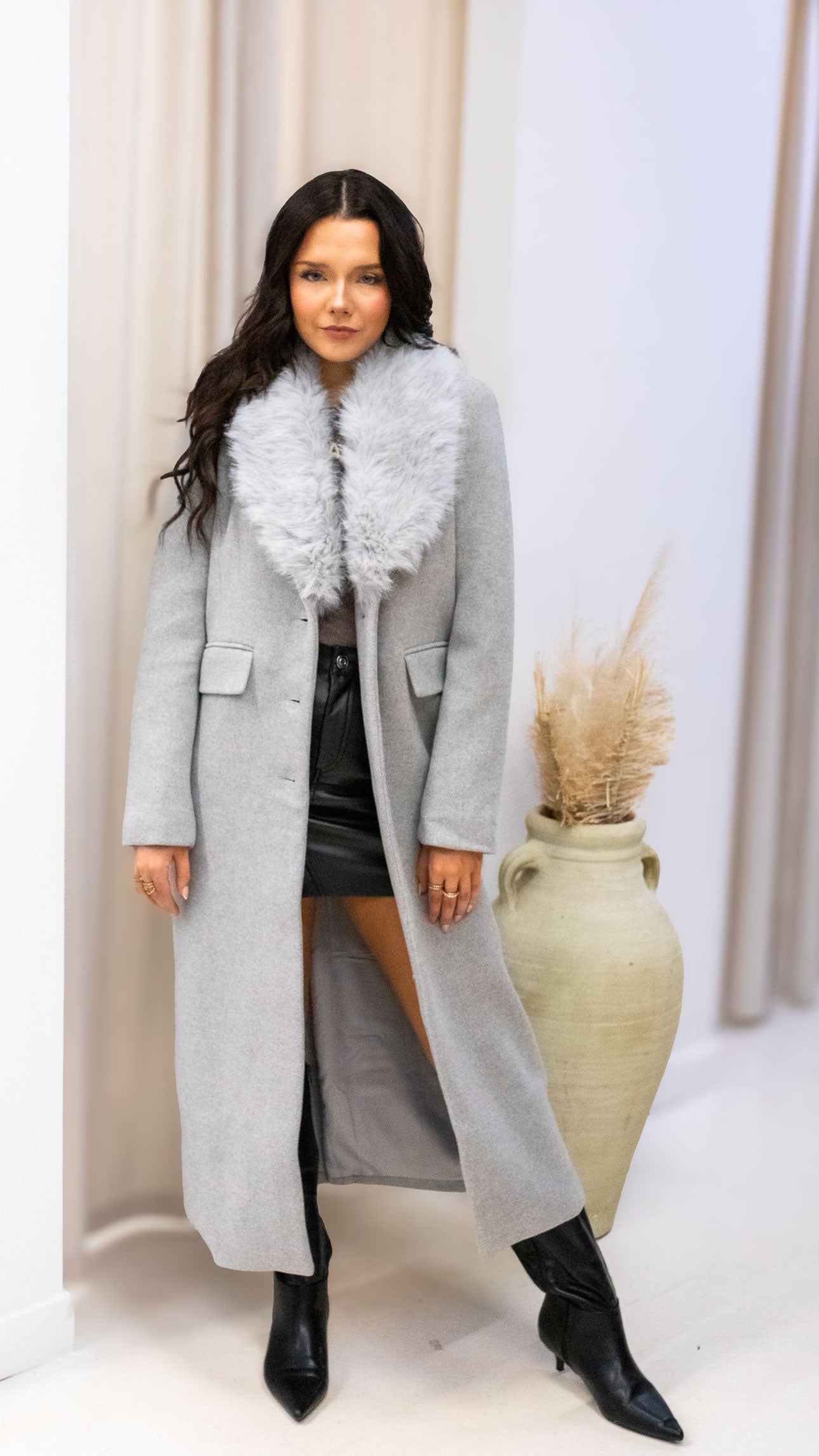FAUX FUR DRESS COAT | ONLY