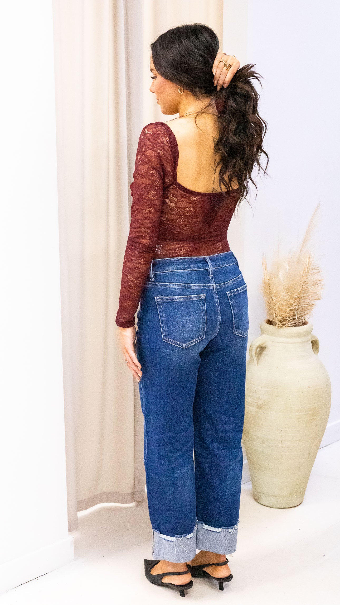 DREW WIDE LEG DARK WASH (RISEN)