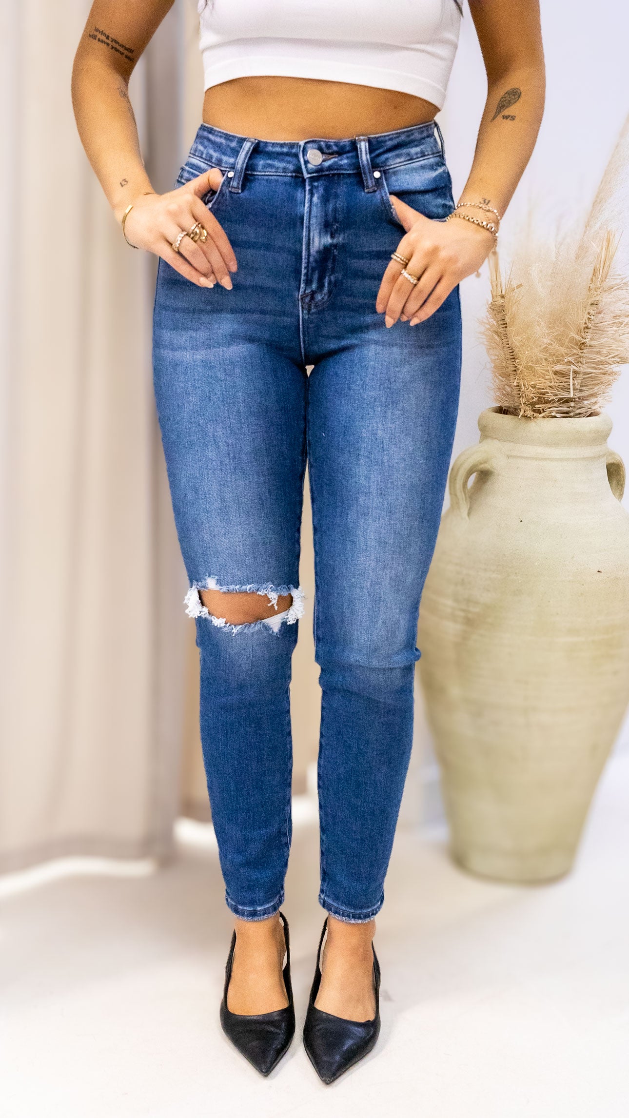 KELLY SKINNY JEAN MID WASH | RISEN
