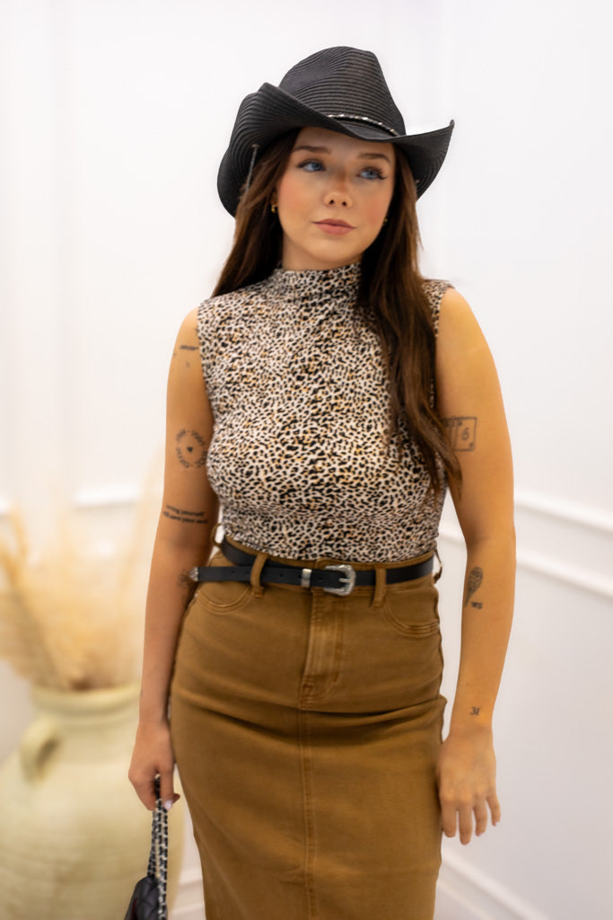 NEW AVA HIGHRISE MAXI SKIRT (TAUPE)