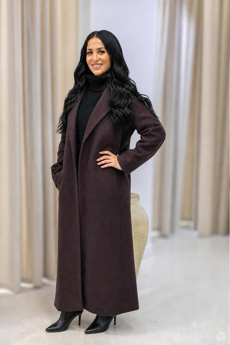 CADDY LONG COAT | ONLY (Chocolate Plum)