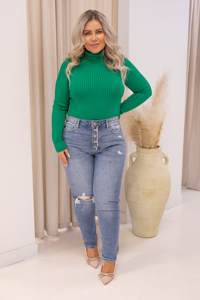 NEW ARDEN TURTLENECK BODYSUIT (GREEN)