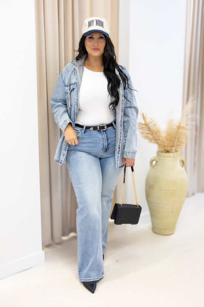 NEW JESSIE HOODED DENIM SHACKET