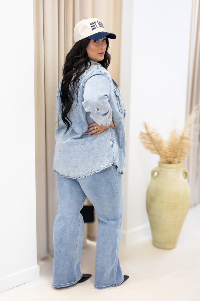 NEW JESSIE HOODED DENIM SHACKET