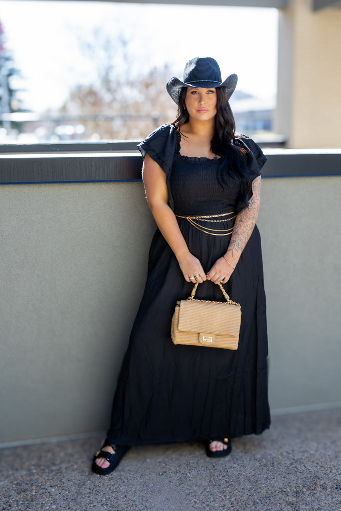 NEW ESTE' WOVEN HAND BAG (BROWN)