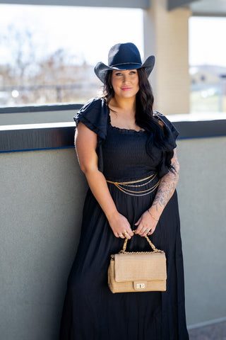 NEW ESTE' WOVEN HAND BAG (BROWN)