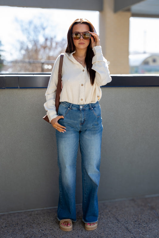 NEW SIERA 90's BAGGY JEANS (MEDIUM WASH)