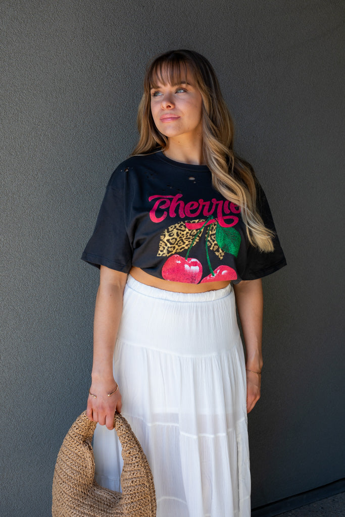 NEW CHERRY GRAPHIC T-SHIRT (BLACK) | RESTOCKED